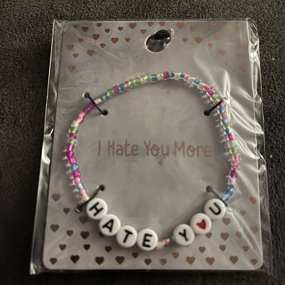 🆕 Hot Topic I Hate You Elastic Bracelet